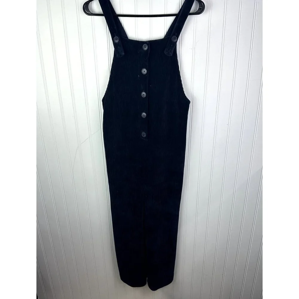 Madewell Blue Texture Thread‎ Velour Corduroy Overalls Ribbed Romper/Jumpsuit XS